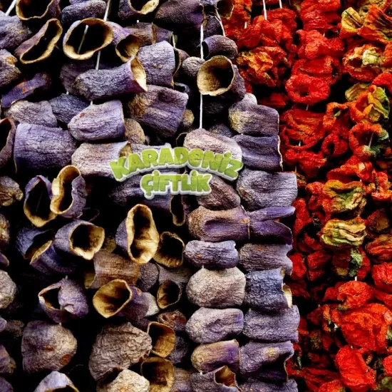 Kuru Patlıcan Güneşte Kurutulmuş Dolmalık Patlıcan | Karadeniz Çiftlik